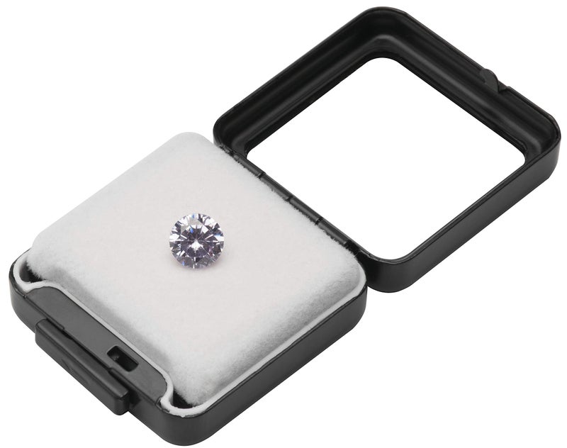 Giftop Glass Top Loose Diamond or Gemstone Display Box Case Holder Show Container Metal (Black Small) - Image 5